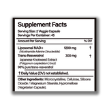 NAD + Resveratrol - Cápsulas de Reparación Celular